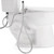 CleanSpa Luxury Hand-held Bidet Holster with Integrated Shut Off Side View with Installtion