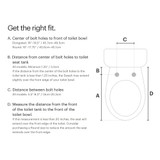 Brondell Swash EcoSeat S102 non-electric bidet toilet seat measurement infographic
