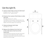 Brondell Swash SE600 bidet toilet seat measurement & fit guide infographic