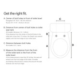 Brondell Swash DS725 bidet toilet seat measurement and fit guide infographic