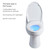 Brondell Lumawarm toilet seat equipped with blue nightlight displayed in daytime