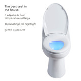Brondell Lumawarm toilet seat equipped with blue nightlight displayed in daytime