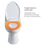 Brondell Lumawarm toilet seat has 3 settings to keep your seat warm in chilly weather