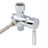 Brondell hand-held bidet hot and cold missing valve upgrade kit connected to the hose