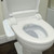 Brondell Swash CL510 bidet toilet seat with side arm control installed on toilet opened