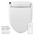 Brondell Swash EM617 bidet toilet seat and remote control from a top view
