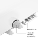 Brondell Swash EM617 bidet toilet seat nozzle and warm air dryer close-up view
