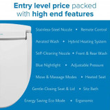 Brondell Swash LT99 bidet toilet seat features