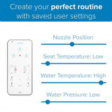 Infographic of the Brondell Swash LT99 bidet toilet seat saved user settings capability