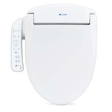 Brondell Swash SE400 bidet toilet seat side arm control closed from a top view