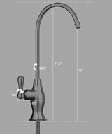 Sequoia water filter faucet with no indicator  measurement guide