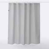 Nebia Shower Curtain fully displayed in a white background
