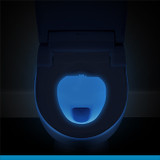 Brondell Swash DS725 bidet toilet seat with night light on