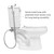 Brondell PureSpa Essential Hand-held Bidet Sprayer  white installed, side view toilet displaying hose length.