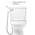 Brondell PureSpa Essential Hand-held Bidet Sprayer white, simple easy installation, front view toilet.
