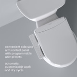 T22 bidet toilet seat side arm control panel with programmable user presets