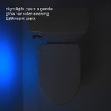 T44 bidet toilet seat nightlight casts a gentle glow for safer evening bathroom visits